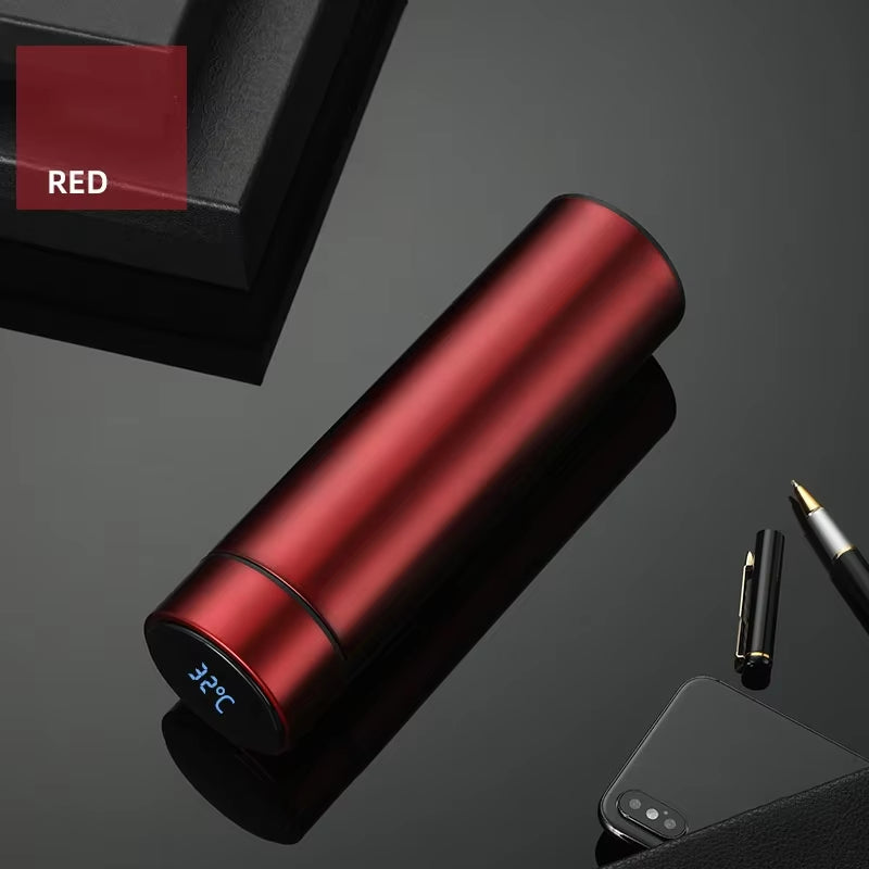 500Ml Smart Water Bottle Keeps Cold and Heat Thermal Bottle Stainless Steel Vacuum Flasks Thermos Temperature Display Gift