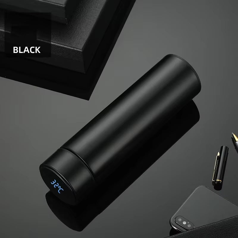 500Ml Smart Water Bottle Keeps Cold and Heat Thermal Bottle Stainless Steel Vacuum Flasks Thermos Temperature Display Gift