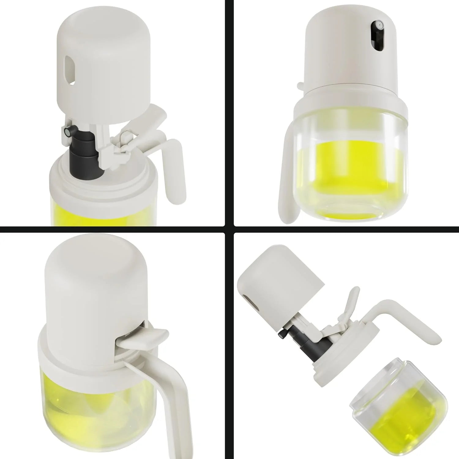 Oil Sprayer for Cooking,180Ml Olive Oil Sprayer Mister,Kitchen Glass Spray Bottle Gadgets,Portable Mini Kitchen Gadgets for Baking,Salad,Grilling,Bbq,White
