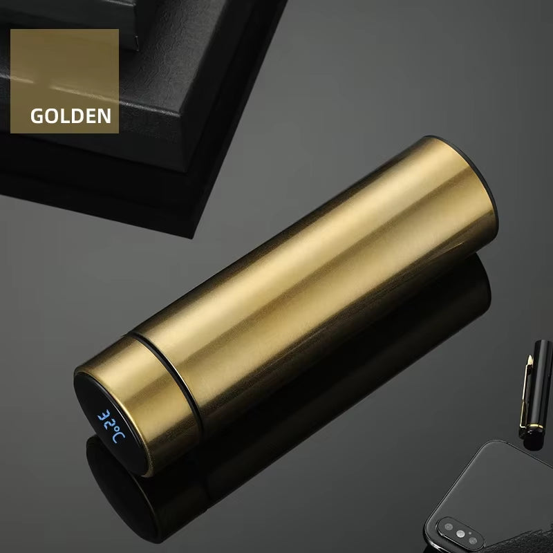 500Ml Smart Water Bottle Keeps Cold and Heat Thermal Bottle Stainless Steel Vacuum Flasks Thermos Temperature Display Gift
