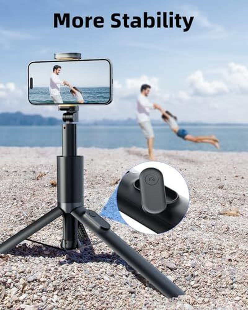 63" Phone Tripod, Tripod for & Portable Selfie Stick Tripod with Remote, Phon...