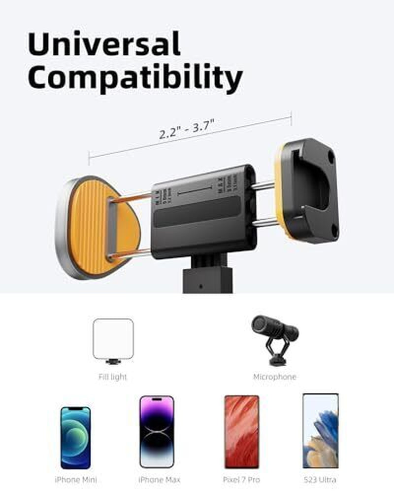 63" Phone Tripod, Tripod for & Portable Selfie Stick Tripod with Remote, Phon...