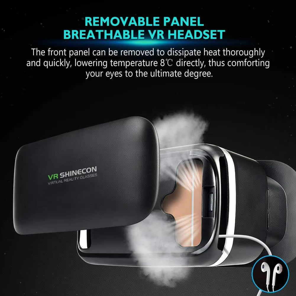 VR Virtual Reality Headset VR Glasses for Iphone & Android Smartphone 4.7-6.53 Inch Immersive 3D Movies/Vr Games