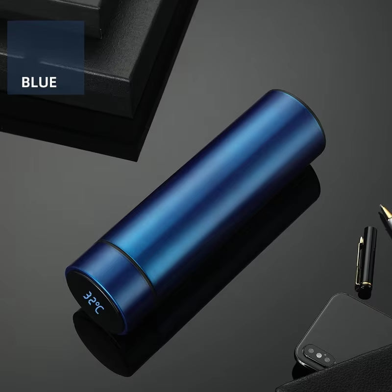 500Ml Smart Water Bottle Keeps Cold and Heat Thermal Bottle Stainless Steel Vacuum Flasks Thermos Temperature Display Gift