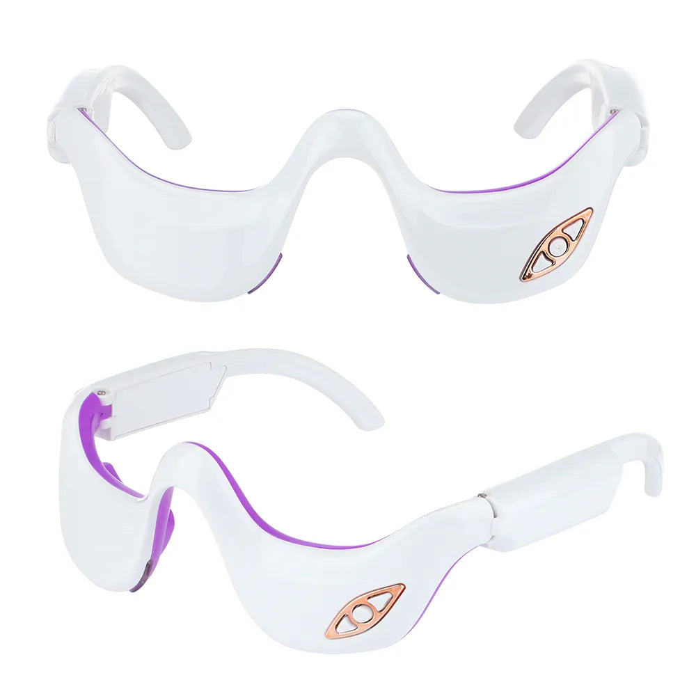 Mieauty EMS Micro Current Pulse Eye Massager, Smart Vibration Infrared Heating Therapy under Eye Machine, Ems Microcurrent under Eye Massager for Relieves Eye Fatigue Fades Dark Circle anti Wrinkle