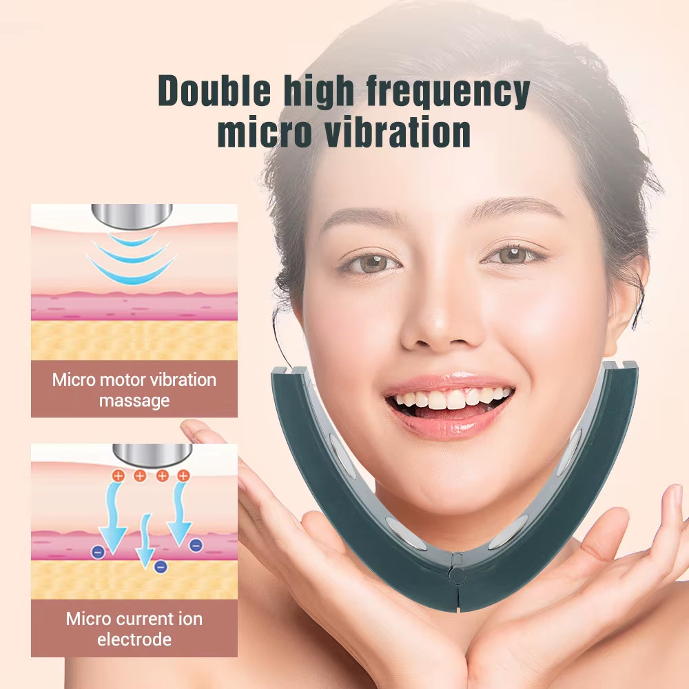 Facial Lifting Machine Electric V-Line up Lift Belt Face Massage 6 Modes Skin Lift Firming Beauty Device Double Chin Reducer